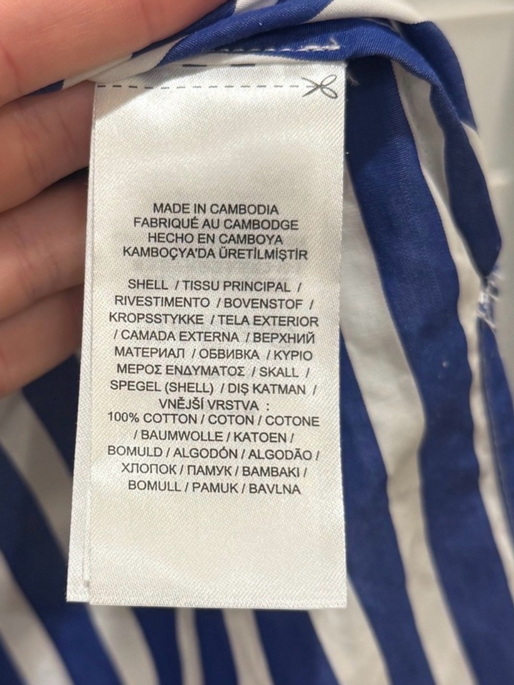 Lauren Ralph Lauren Tunic Cotton M Blue White Striped Lace Up Nautical Coastal - Picture 13 of 13